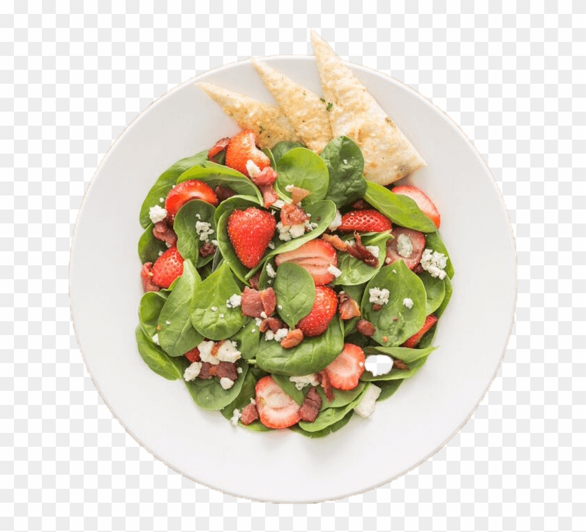 Strawberries, Crispy Bacon, Gorgonzola, Baby Spinach - Spinach Salad #895367