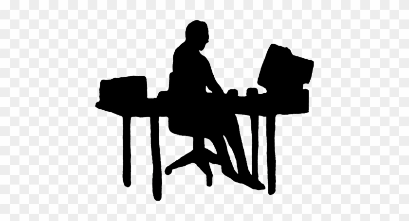 Office Work Clipart Black And White - Office Clip Art Transparent #895394