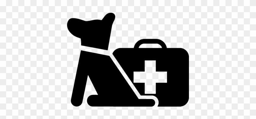 Dog With First Aid Kit Bag Vector - Dog #895398
