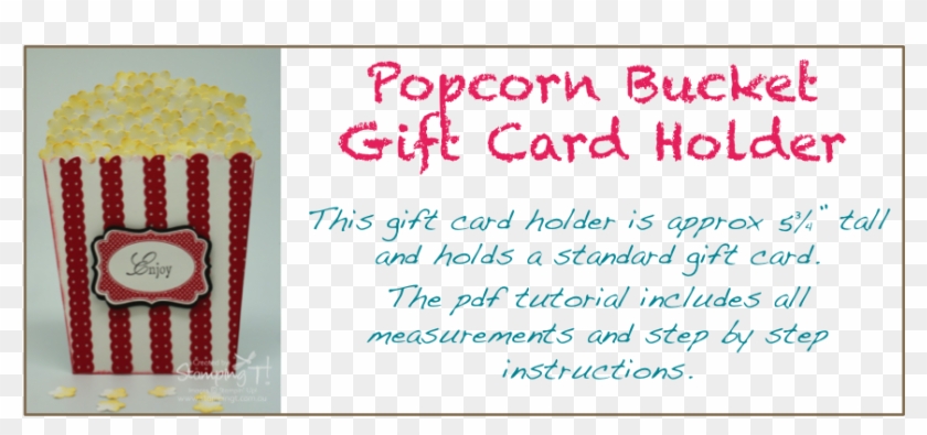 Stampin Up Stamping T Popcorn Bucket Tutorial - Talk To Me At Dinner Time Card #895451
