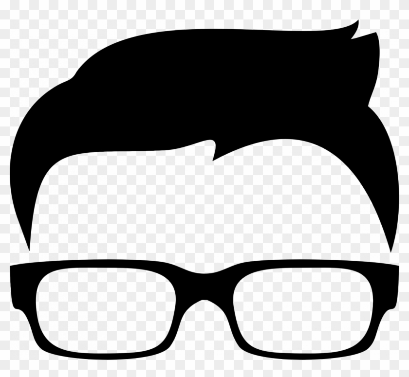 Hipster Clipart Silhouette - Boy With Glasses Clip Art #895835