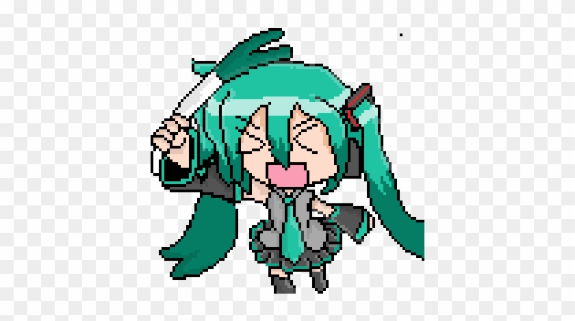 Hatsune Miku Pixel Art - Leekspin Pixel Art #895875