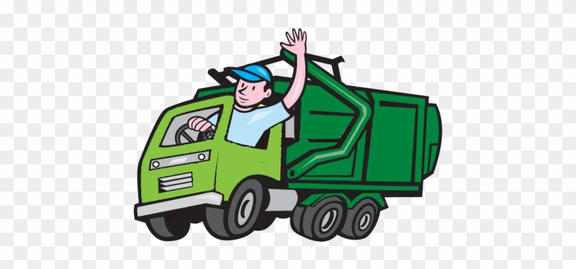 Unexpected Green Waste E - Clip Art Garbage Truck #895877