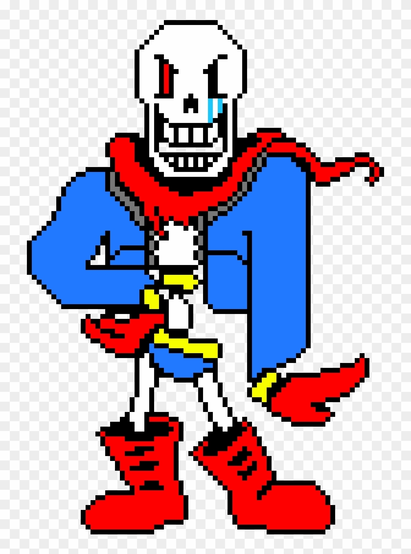 Undertale Sprite Pixel Art - Disbelief Papyrus Colored Sprite #895903