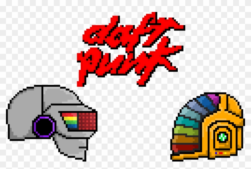 Pixel Daft Punk Helmets By Souleaterz50 - Daft Punk Helmet Pixel Art #895936