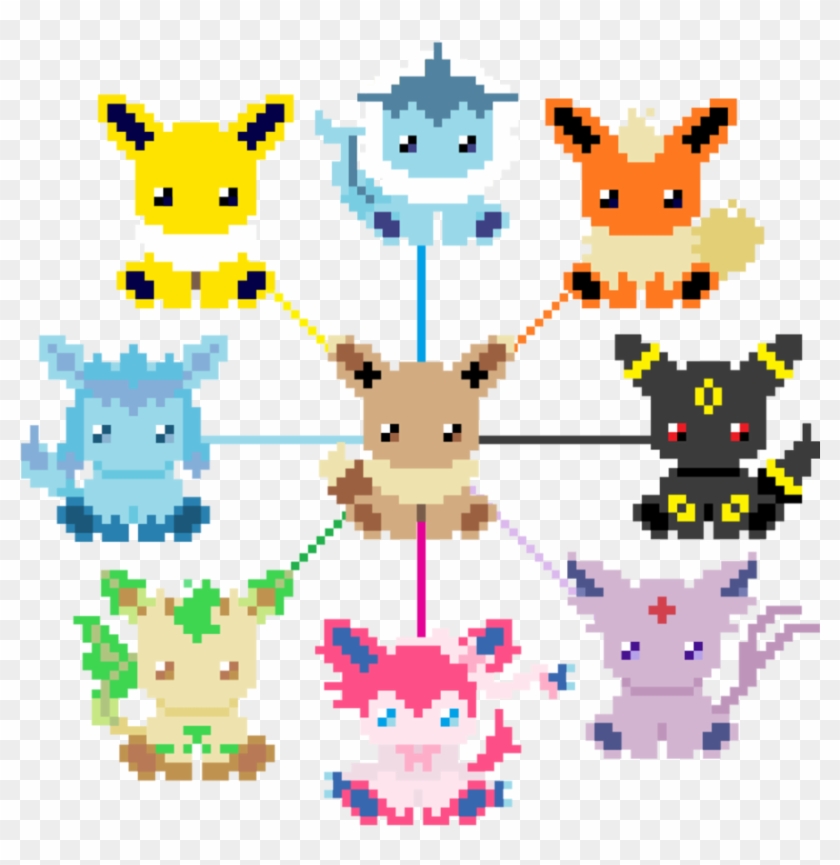 Eeveelution Of Pixel By Kiroshida - Eeveelutions Cute Pixel Art #895957