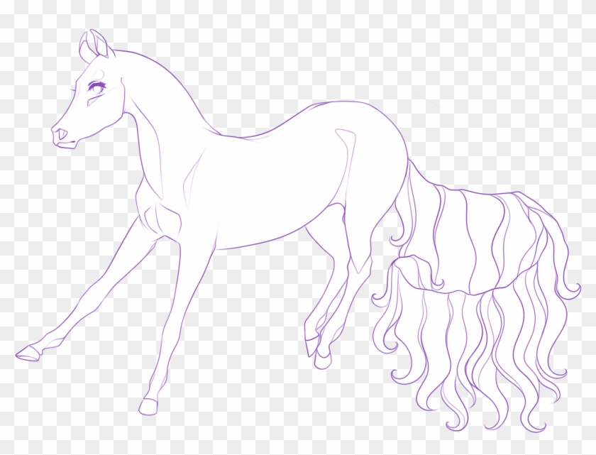 Unicorn Tail Long Spell By Crystaluniicorn Unicorn - Sketch #896022
