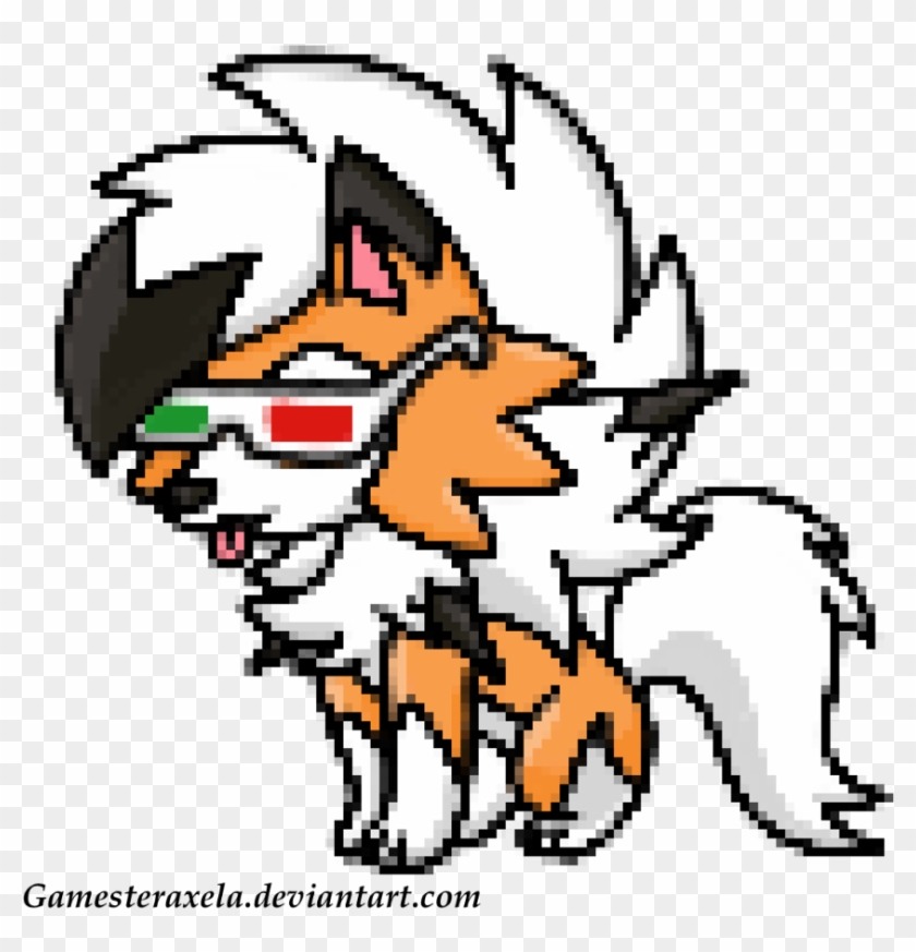 Pixel Dusk Doggo By Gamesteraxela - Lycanroc Dusk Pixel Art #896037