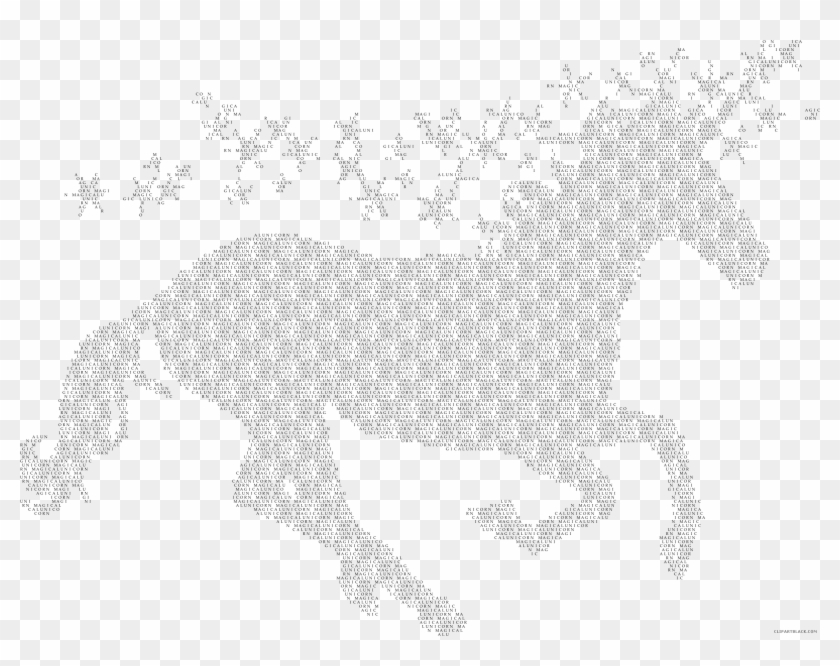 Magical Unicorn Silhouette Animal Free Black White - Custom Vinyl Decor Unicorn Wall Decor Vinyl Decal Personalized #896038