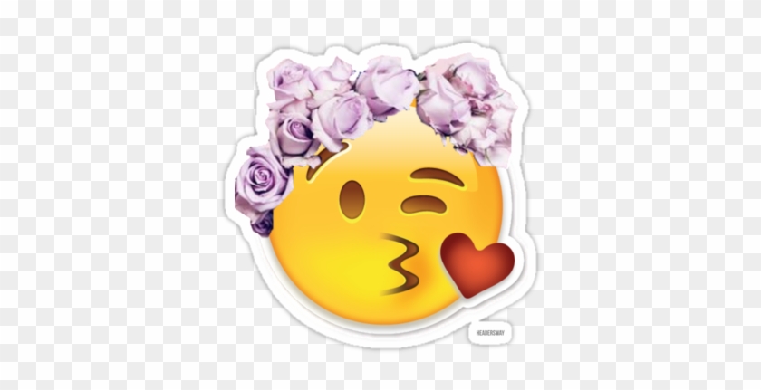 Kiss Emoji Png Kiss Emoji Flower Crown - French Kiss Emoji #896200