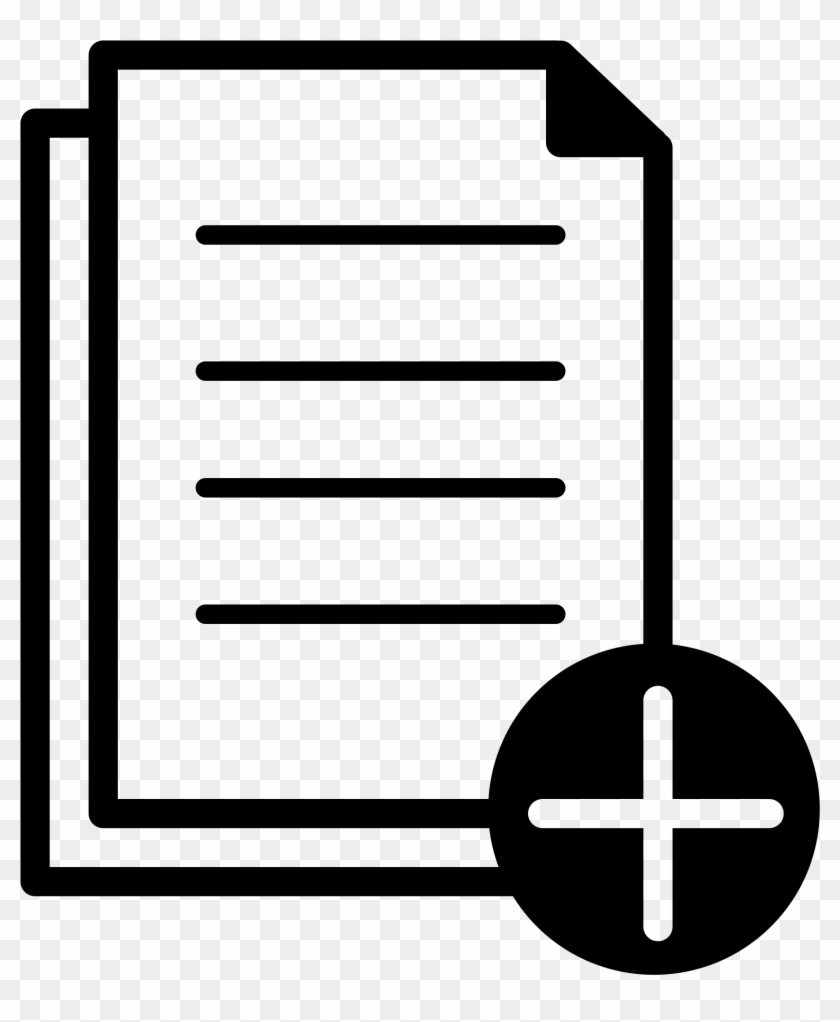 Document Clipart Svg - File Add Icon Png #896217