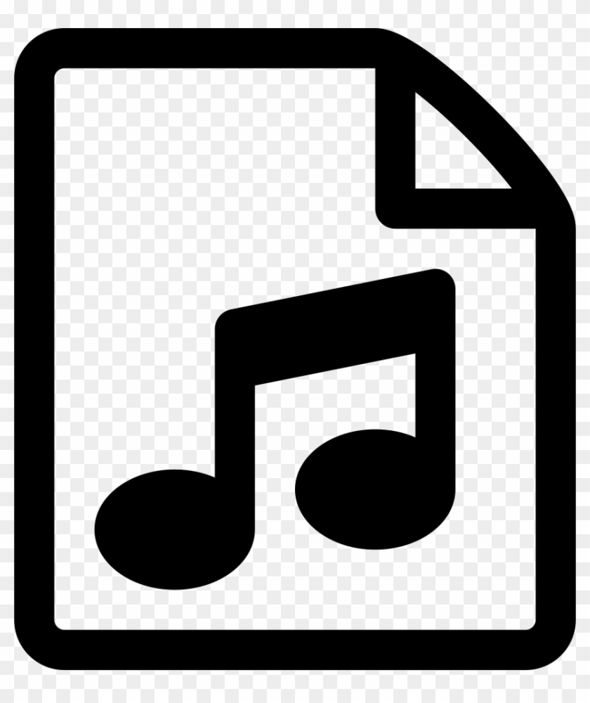 Document Clipart Svg - Music File Icon #896224