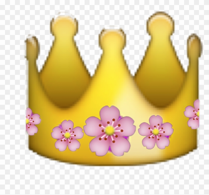 197 1977329 crown flowercrown emoji flower flowersfreetoedit am queen pillow case