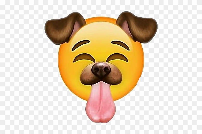 Emoji Dog Dogface Tumblr Cute Cool - Emoji With Snapchat Filters #896312