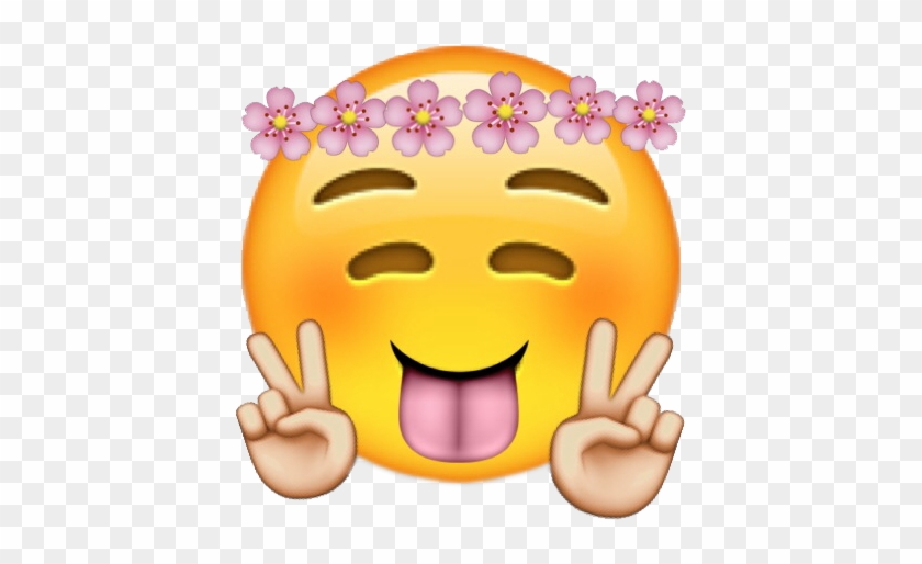 Emoji Emoticon Crown Smiley - Emoji With Flower Crown #896339