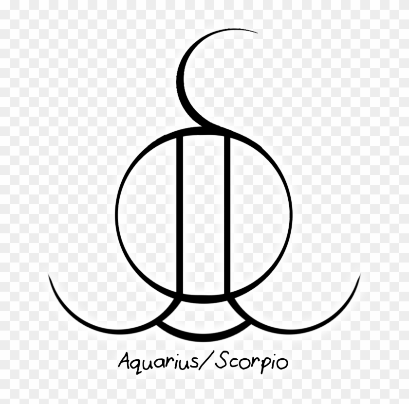 “aquarius/scorpio” Sigil Requested By Anonymous - Line Art #896573