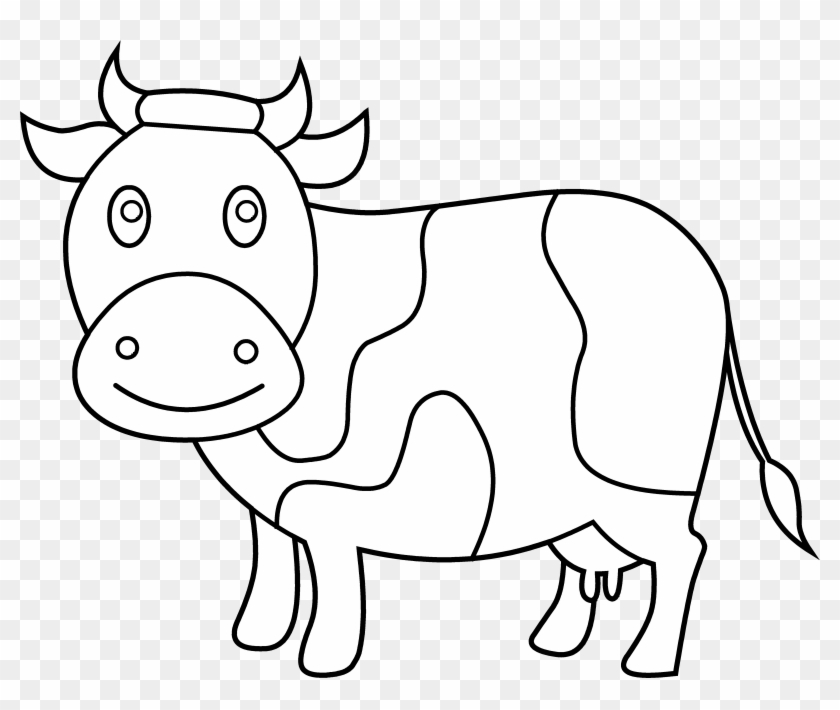 Cow Clip Art - Clip Art Of Cow In Blackwhite #896618