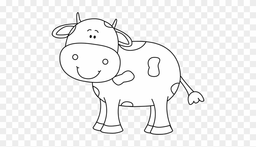 Black And White Cow Clip Art - Cow In Black And White #896621