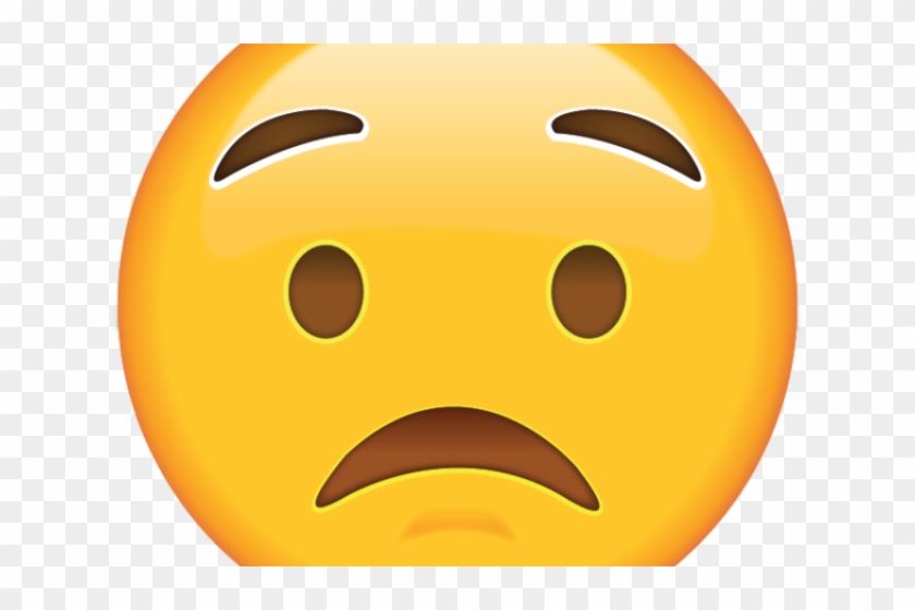 Worried Face Emoticon - Worried Face Emoji Png #896648
