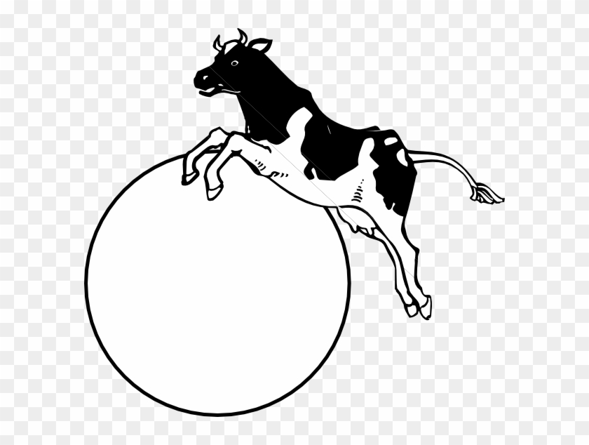 Cow Jumping Over Moon Clip Art At Clker - Cow Jumping Over The Moon Clip Art #896682
