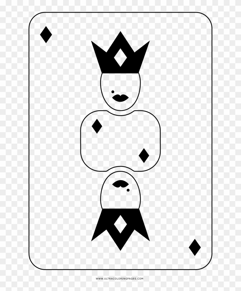 Queen Of Diamonds Coloring Page - Drawing #896988