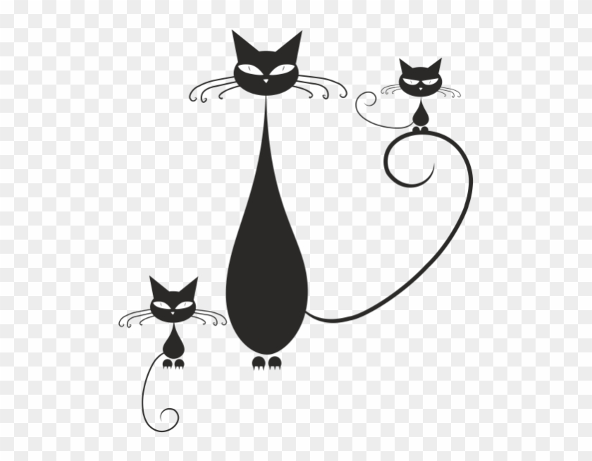 Szablon Malarski Kot - Black Cat Shower Curtain #896993