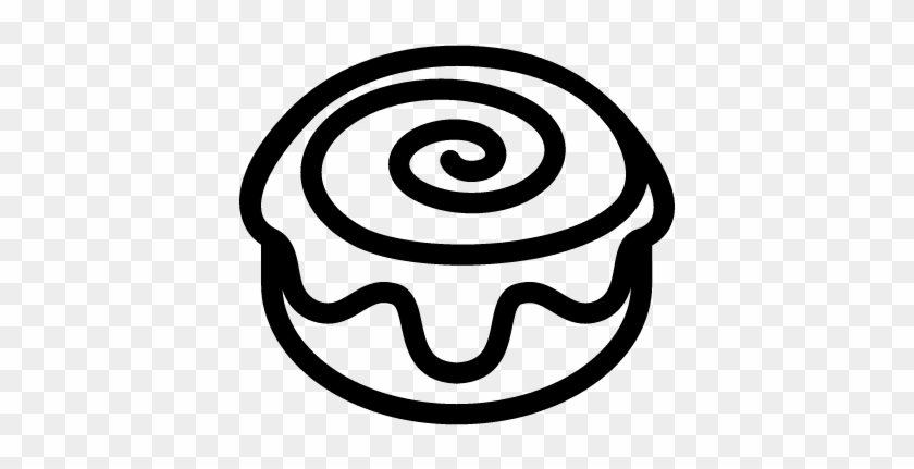 Cinnamon Swirl Cliparts - Cinnamon Roll Black And White #897286