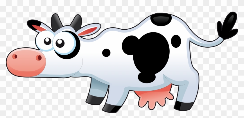 White Park Cattle Holstein Friesian Cattle Calf Milk - Cartoon Cow Shower Curtain #897366