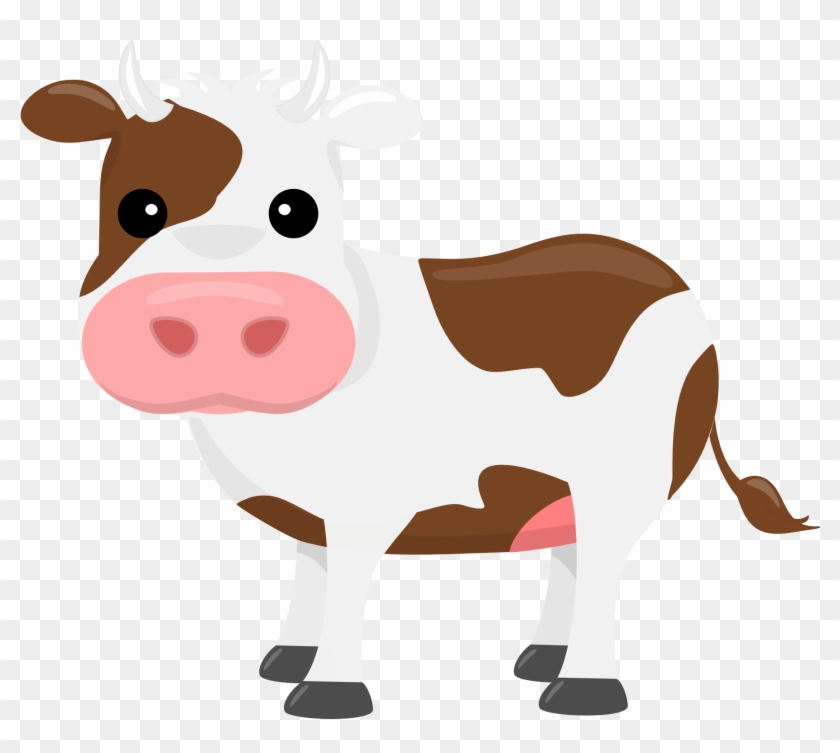 Cow Clipart Transparent Background - Transparent Background Animals Clipart #897532