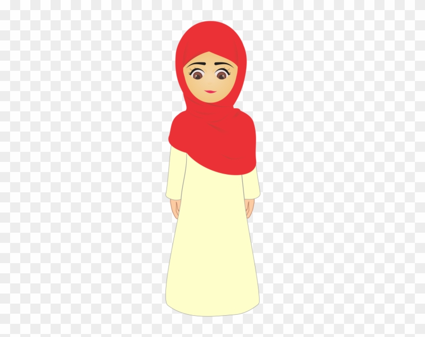 Little Muslim Girl With Hijab Vector, Muslim, Islamic, - Islam #897630