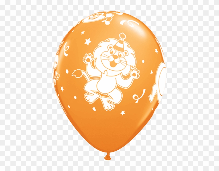 Bday Confetti Dots Orange - 90-a-round Birthday Latex Balloons, Pack #897656