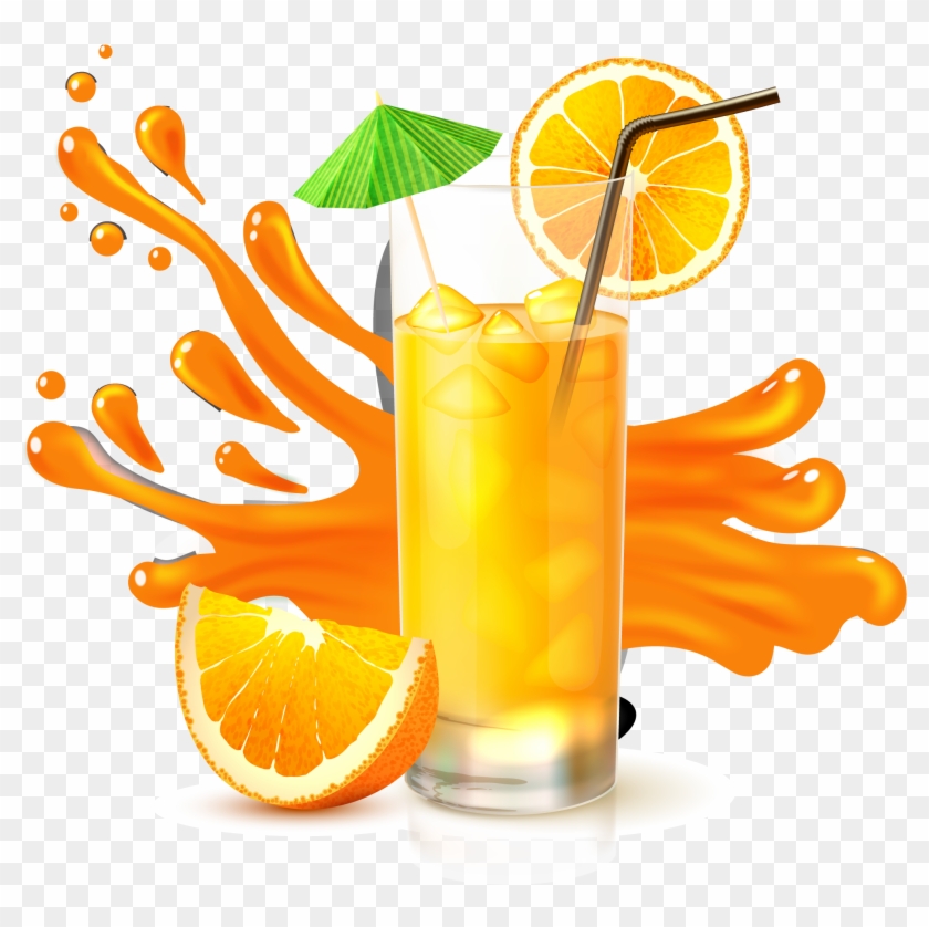Orange Juice Cocktail - Orange Juice Vector #897731