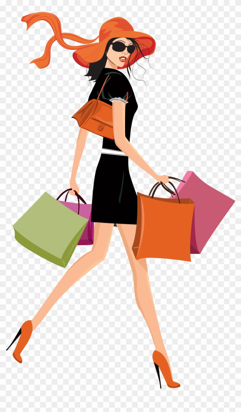Shop Caracol Silver - Shopping Girl Transparent Background #897786