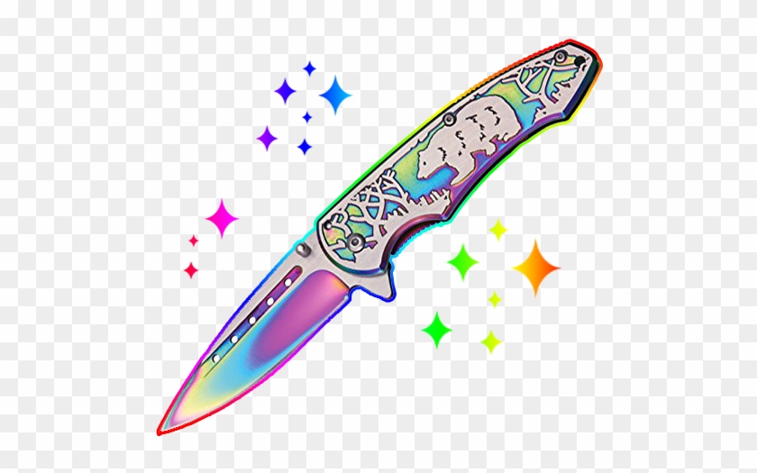 Knife Clipart Png - Coltello Misc Bear Linerlock Rainbow #897797