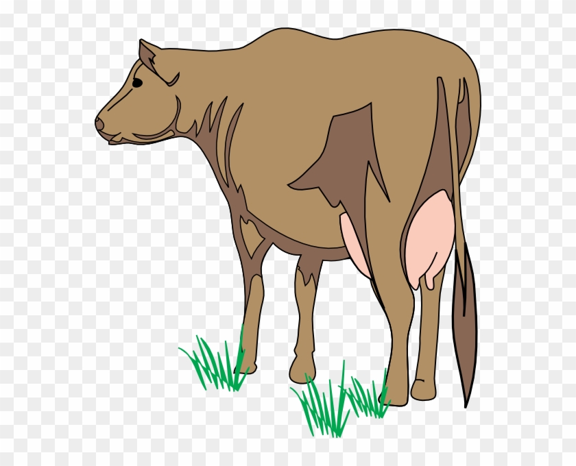 Clipart Of Cow And Calf - Cartoon Cow Back View #897805