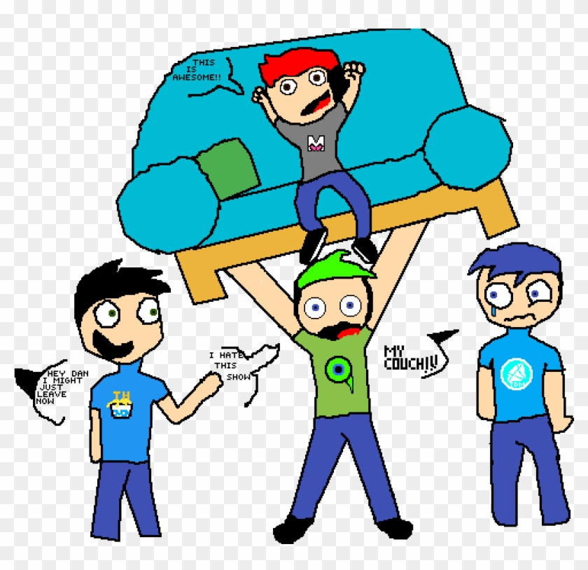 Mark, Dantdm, Jack, And Thinknoodles Party - Thinknoodles Gif #897828