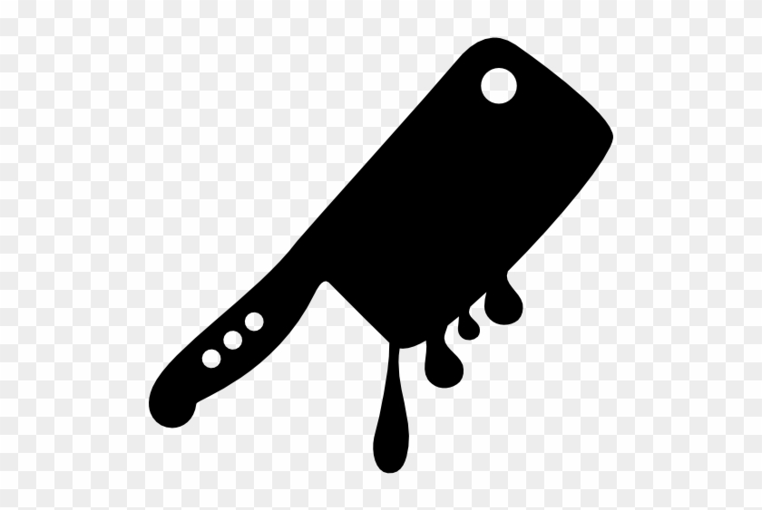 Knife Clipart Horror - Butcher Knife Vector #897827