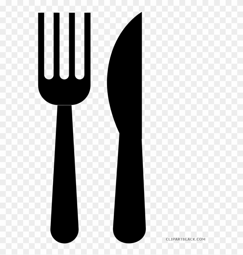 Fork And Knife Tools Free Black White Clipart Images - Fork Knife Silhouette Translucent Background #897875