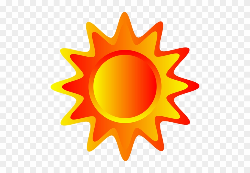 Red, Orange And Yellow Sun Vector Drawing - Orange Sun Clip Art #897895