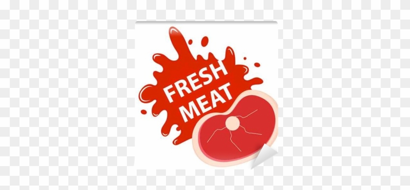 Fresh Meat Emblem Sticker Isolated On White Background - Icon #898019