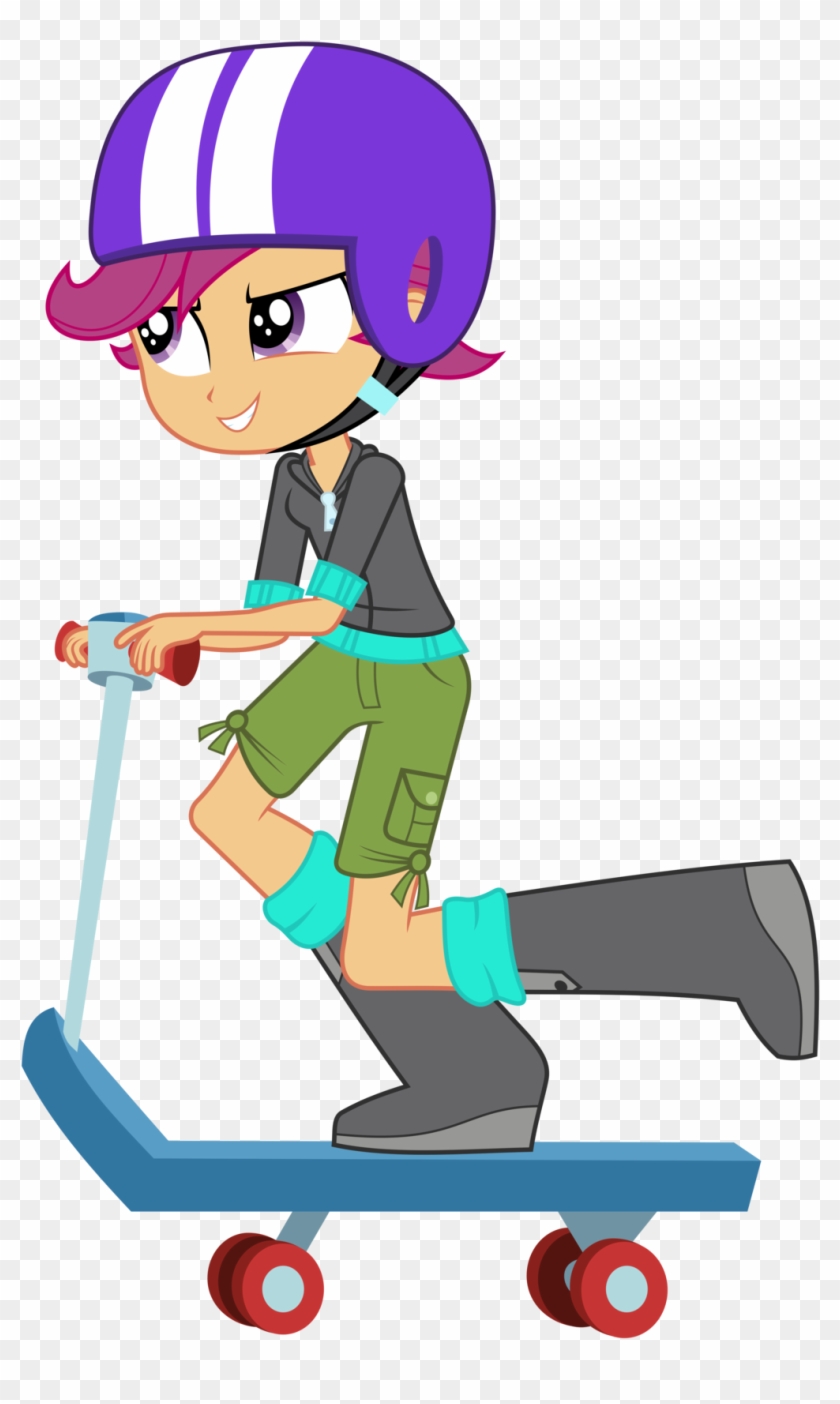 Masem, Equestria Girls, Female, Helmet, Raised Leg, - My Little Pony Equestria Girl Scootaloo #898065