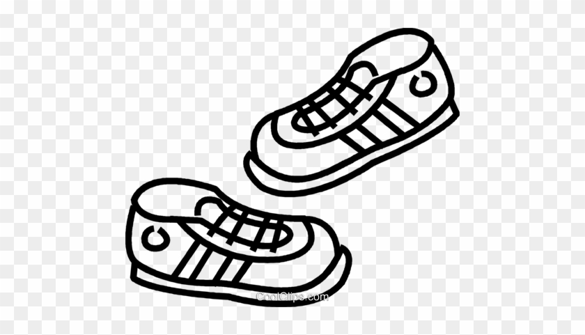 Running Shoes Royalty Free Vector Clip Art Illustration - Stay On Track On The Weekend #898571