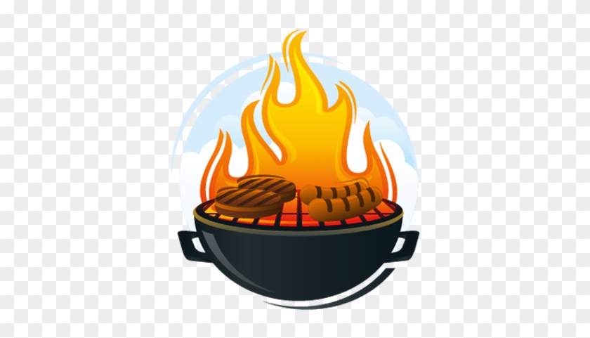 bbq grill with fire clipart free