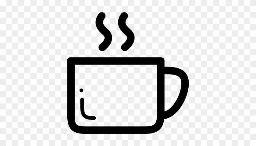 Coffee Hot Cup Outline Vector - Coffee #898804
