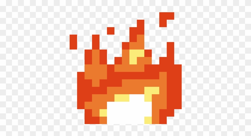 Fire Emoji - Fire Pixel Art Png #898829