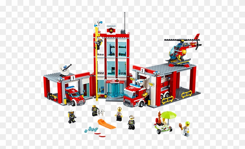 Jump Into Action And Save The Hot Dog Stand And Lunch - Lego City Fire Station #898869