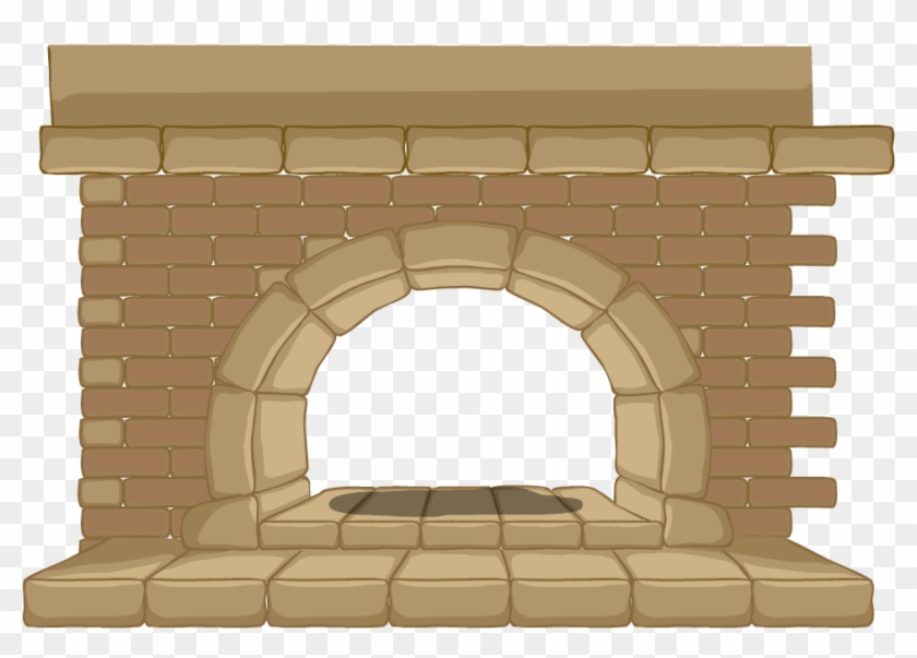 Brick Fireplace Clipart - Transparent Cartoon Fireplace #898944
