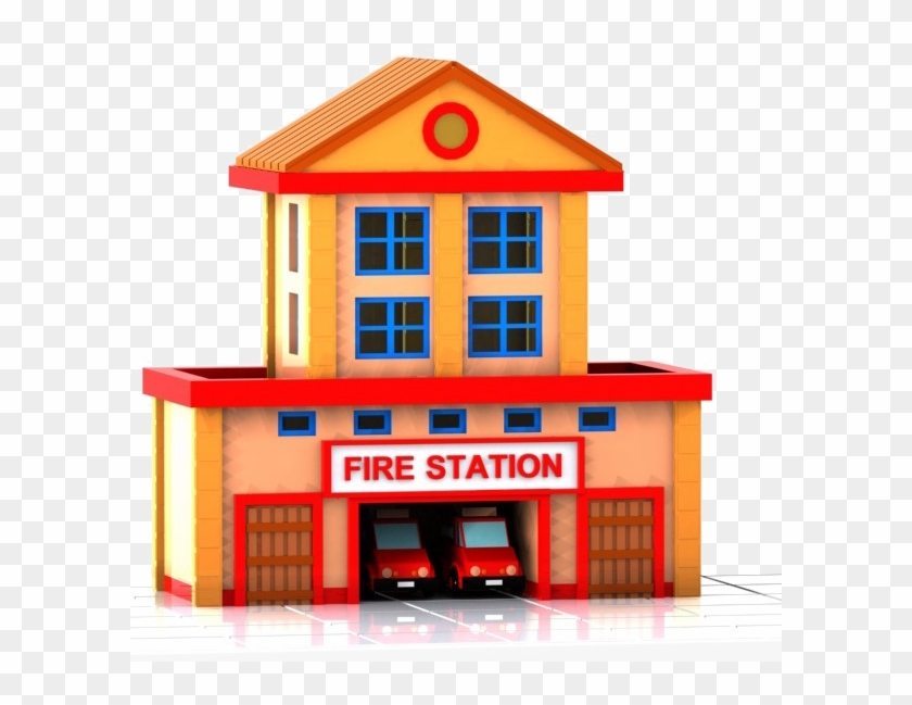 Fire Station Clipart Png - Fire Department Fire Station Clipart #899071