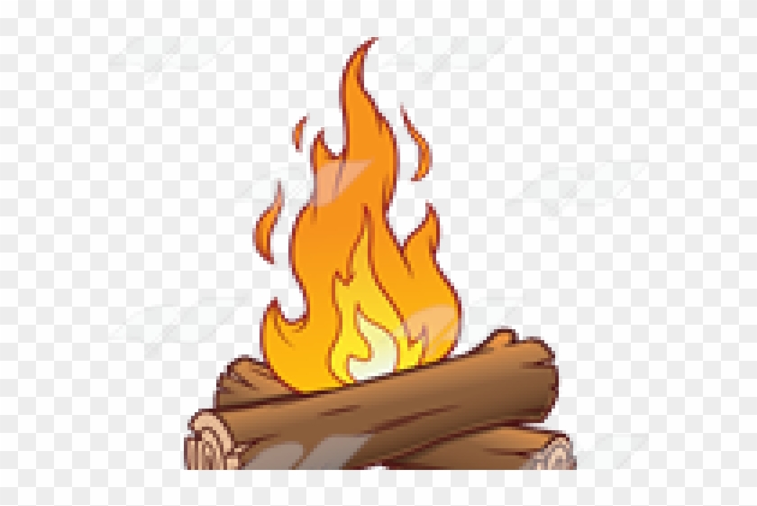 Fireplace Clipart Logs And Fire - Flame #899273