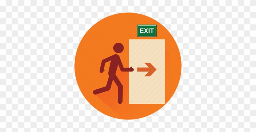 Know Where The Fire Exits, Fire Stairs And Firefighting - Traffic Sign #899294